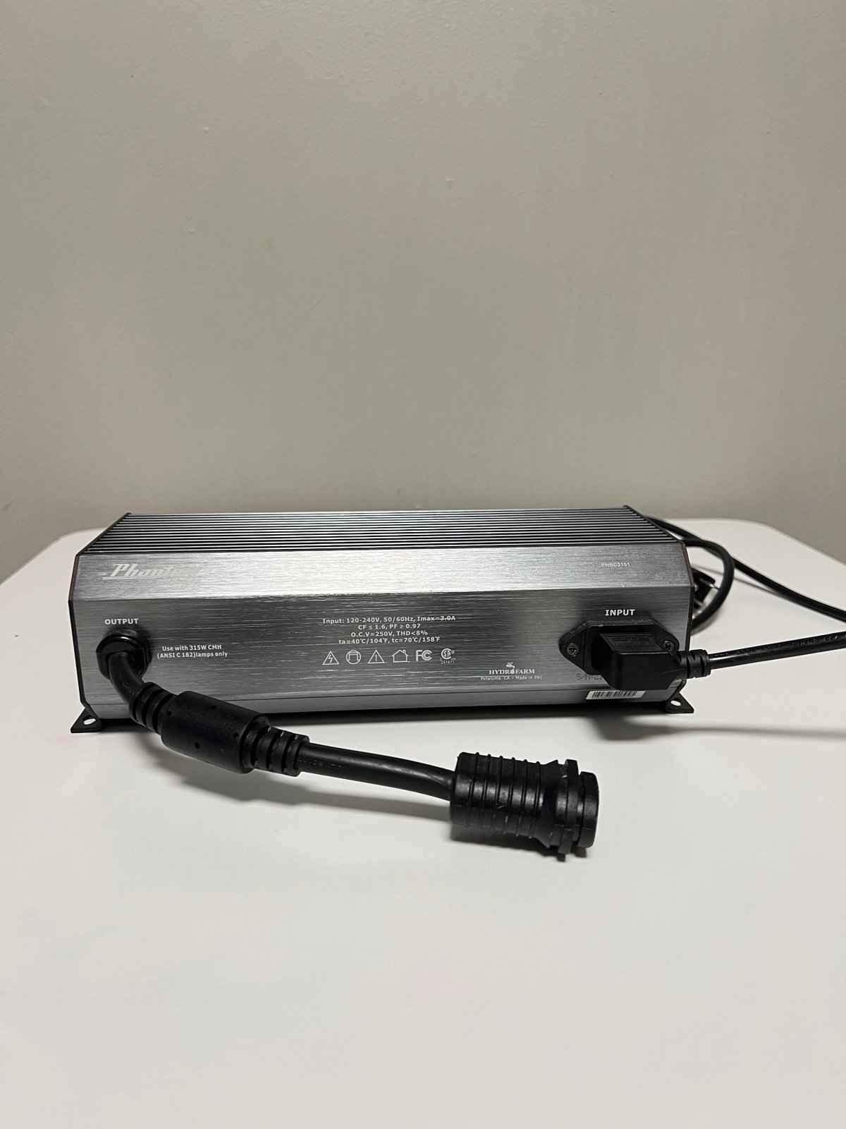 Phantom PHBC3151 II CMh Ceramic Metal Halide Digital, 315W, 120V/240V Ballast