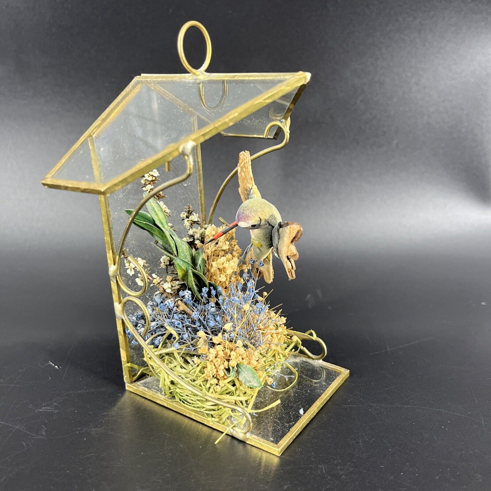 Hanging Glass Plant Terrarium Handmade Mini Greenhouse Indoor Faux Ornament