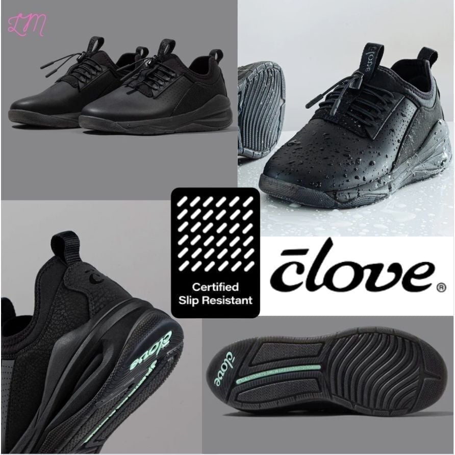 Clove Classic Core Sneakers NWOB Healthcare Worker All Black Option Size 6.5