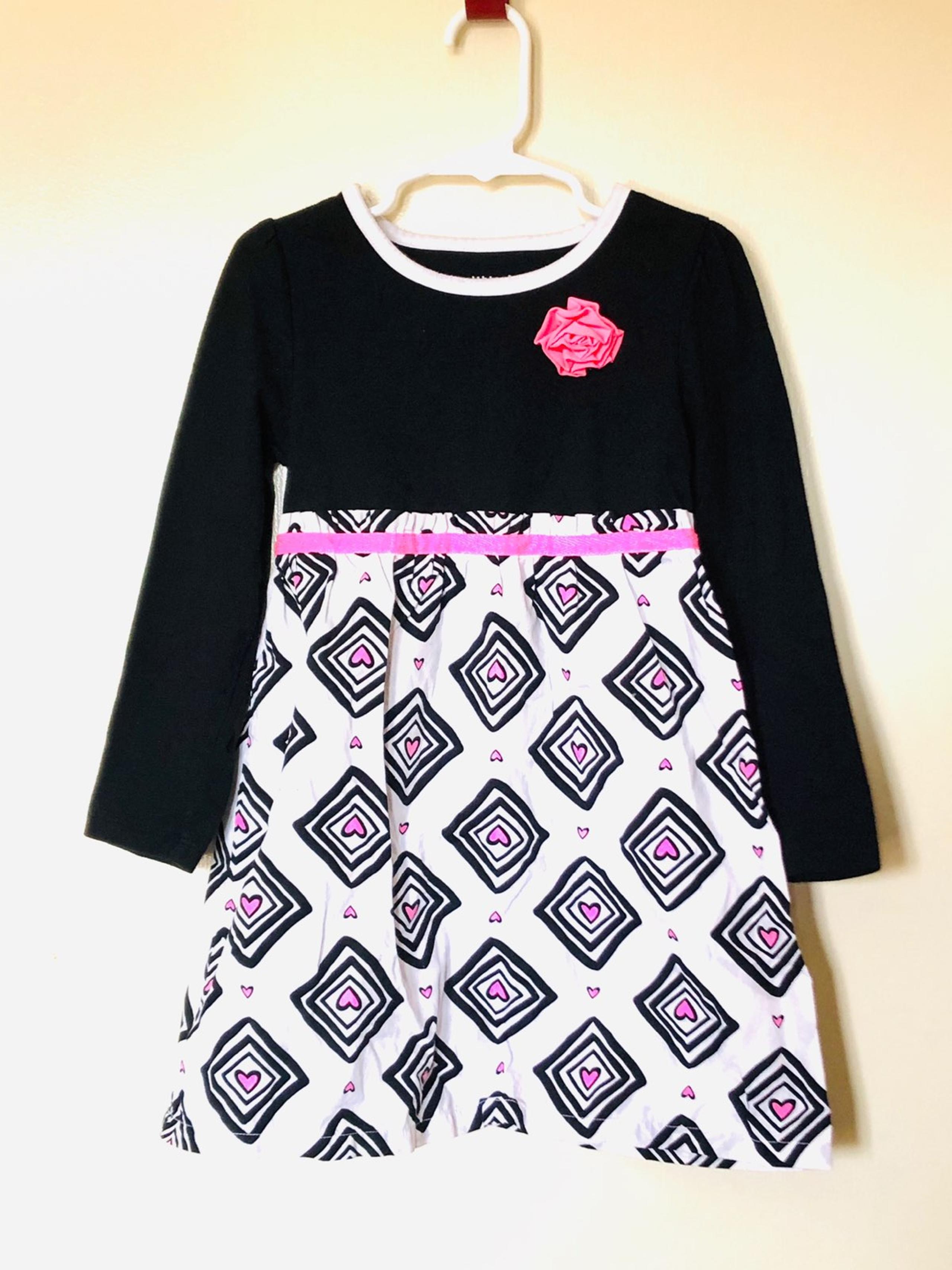 Healthtex Black and Pink Dress