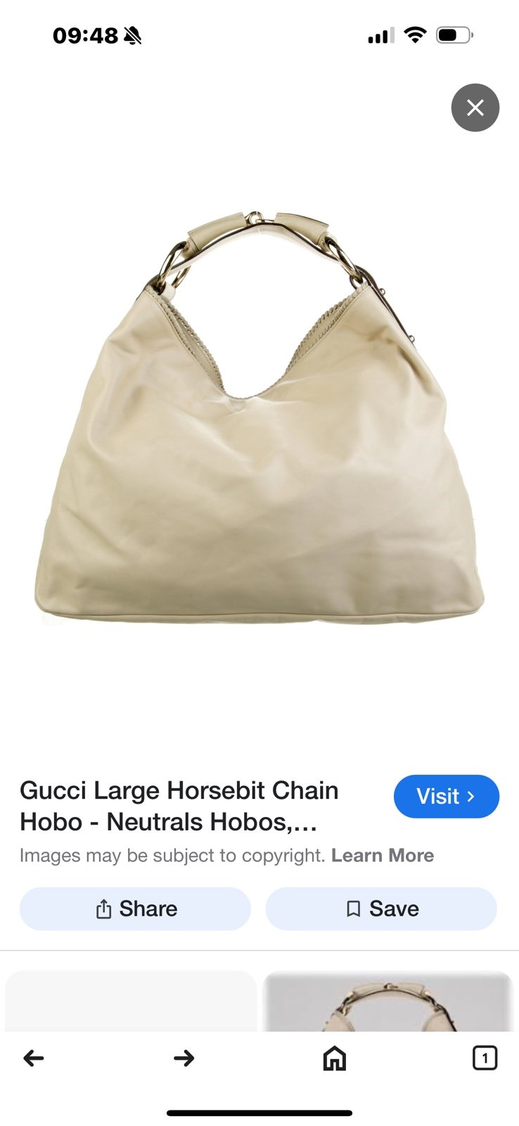 Vintage Gucci hobo with horse bit handle