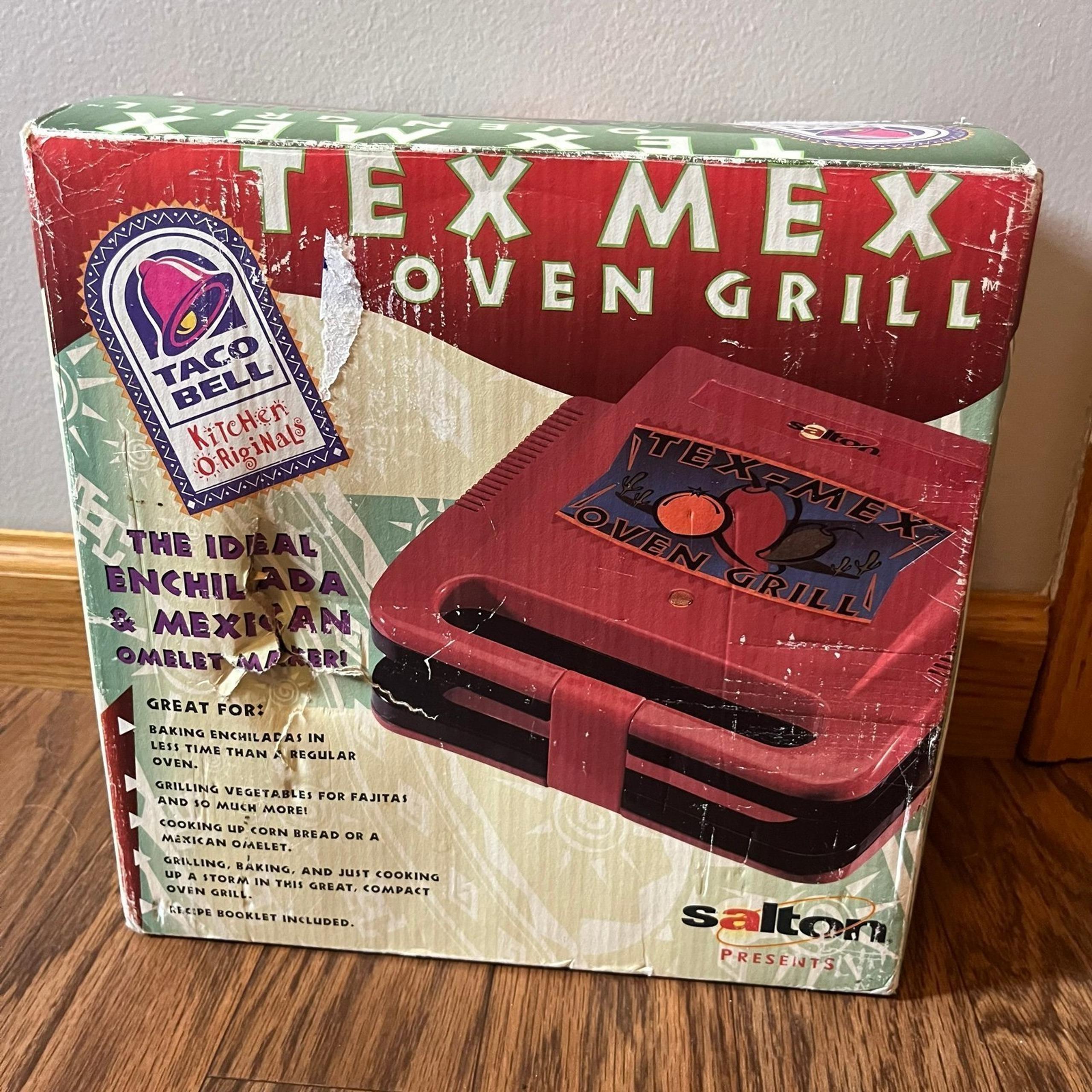 Salton Taco Bell Tex Mex Oven Grill Press Mexican Omelet *RARE* Vintage