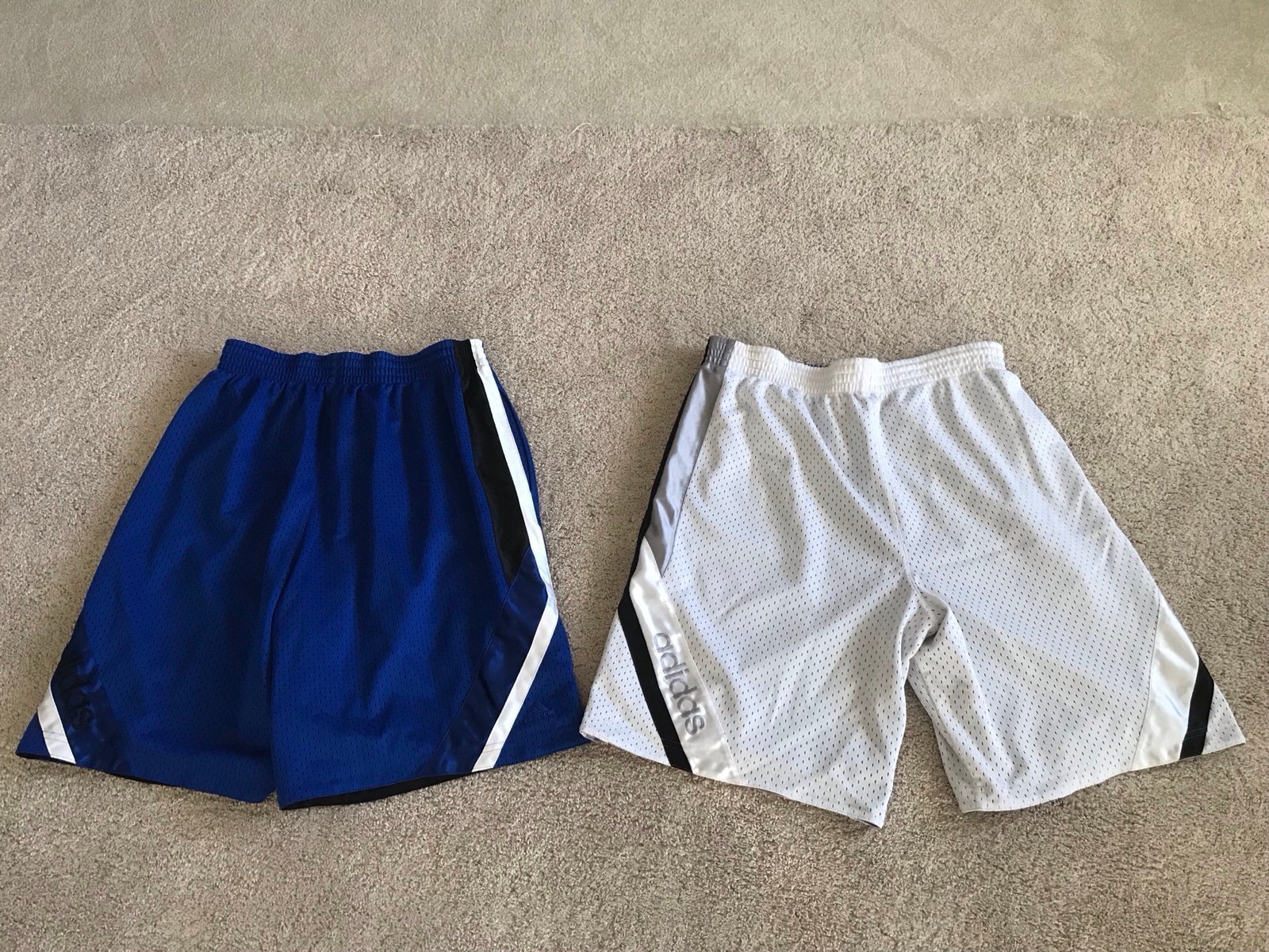 Two Men’s Heavy Adidas Athletic Shorts - Size Medium - Like New