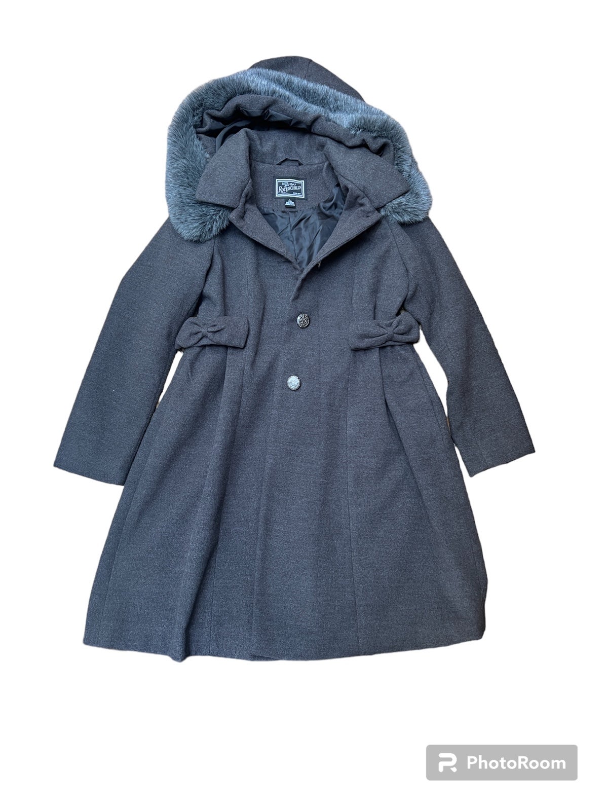 Rothschild Girls Faux Wool Dress Coat