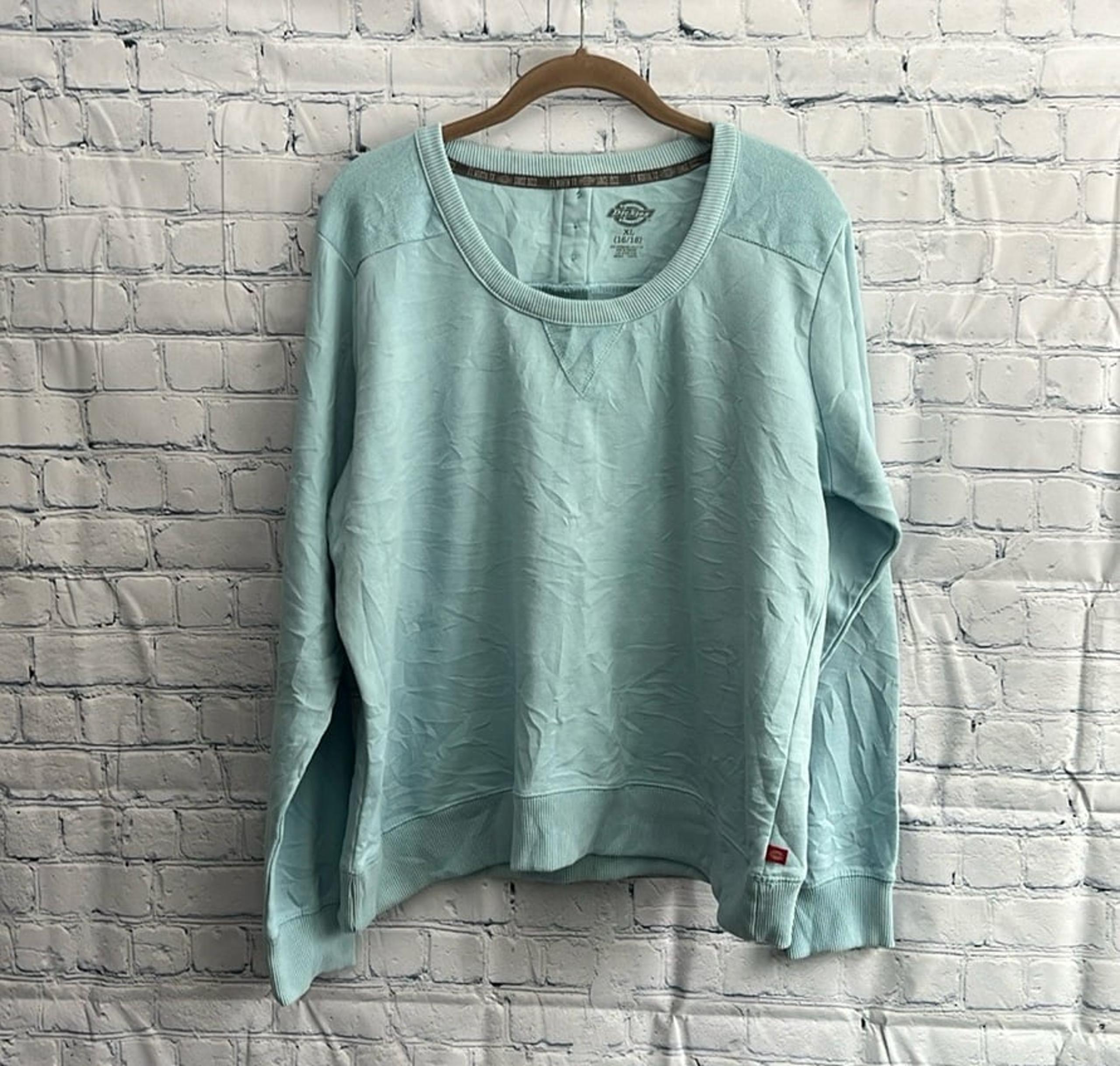 Dickies light blue crewneck, pullover sweatshirt, women’s size XL