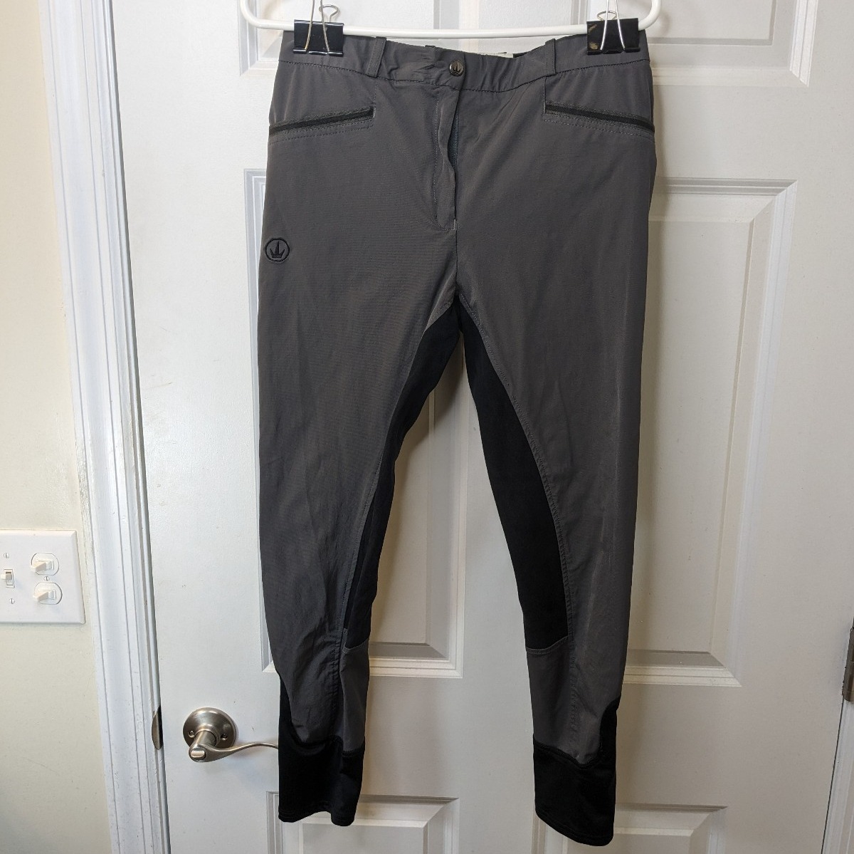 Delzani, Women's Full Seat Breeches, grey, Size L/12