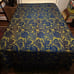 Vintage Bates Bedspread 80x112 Royal Blue & Avocado with Fringe