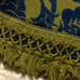 Vintage Bates Bedspread 80x112 Royal Blue & Avocado with Fringe