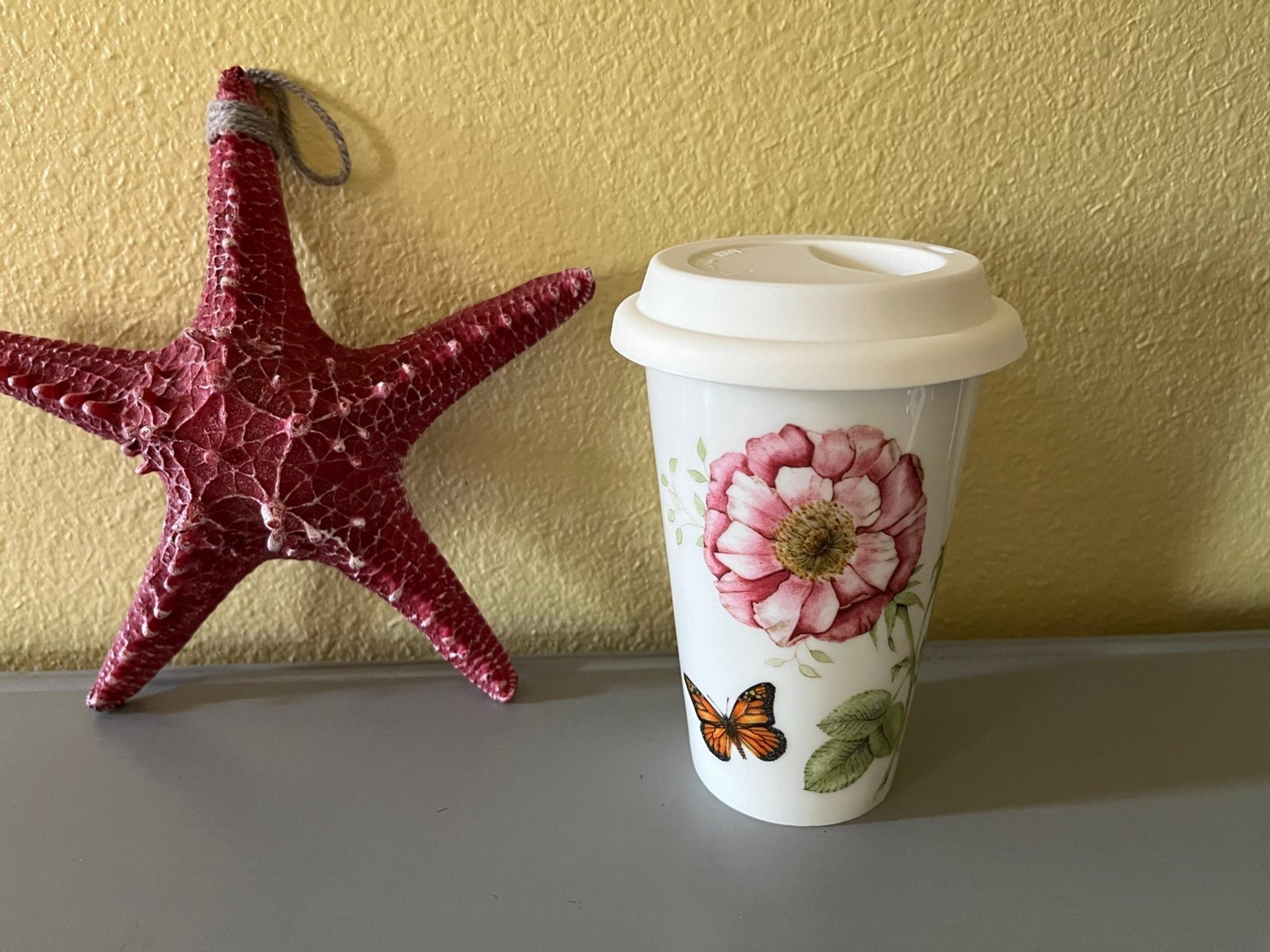Lenox Butterfly Meadow travel cup mug