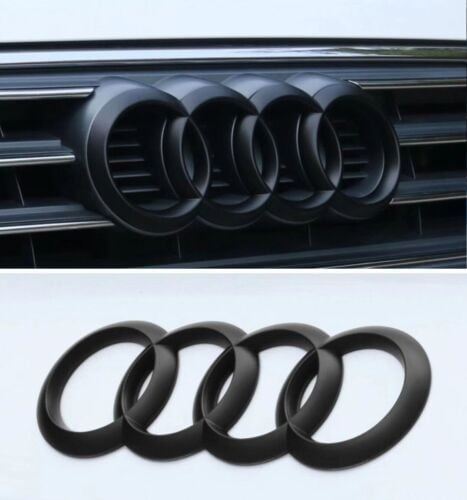 For Audi TT 2007-2014 Matte Black Audi Ring Front Emblem Grille New