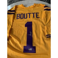 Kayshon Boutte Autographed/Signed Jersey Beckett Sticker LSU Tigers