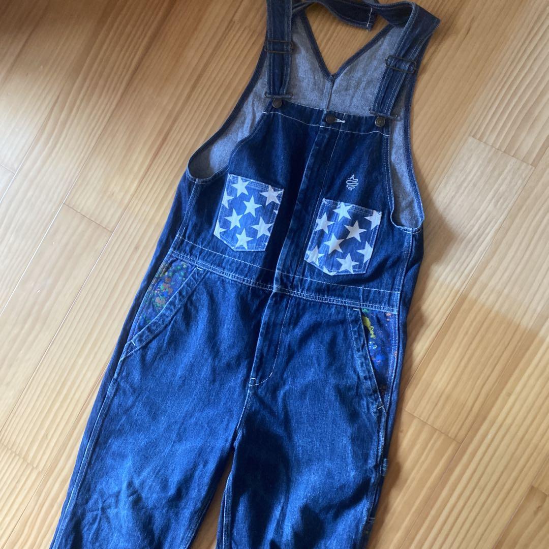 Aldies Denim Overalls with Star-Patterned Pockets