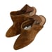 Steve Madden Logan Cognac Brown Suede Slingback Mules Size 8.5M