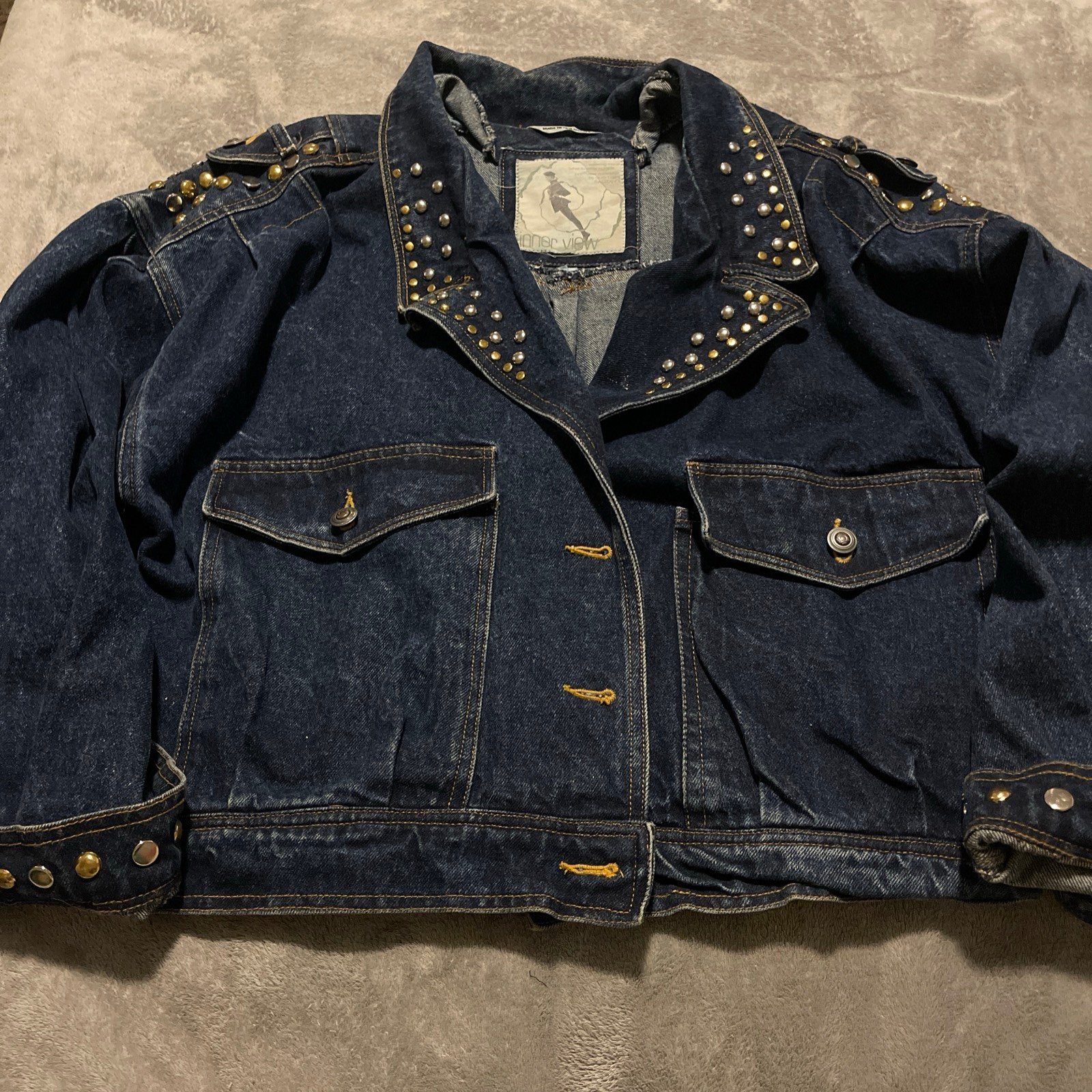 Vintage Inner View Studded Denim Jacket