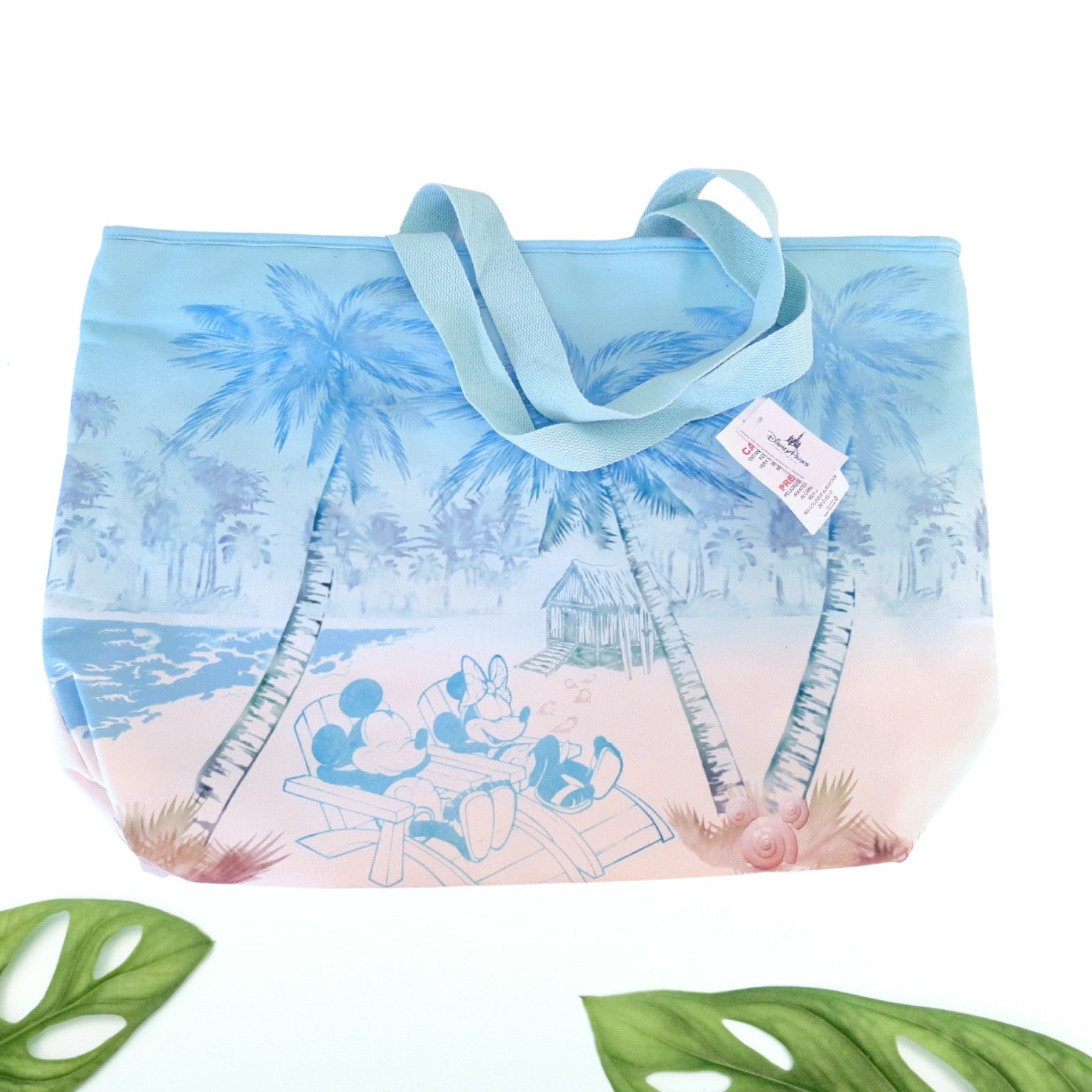 Disney Mickey & Minnie on a beach bag with hidden mickey