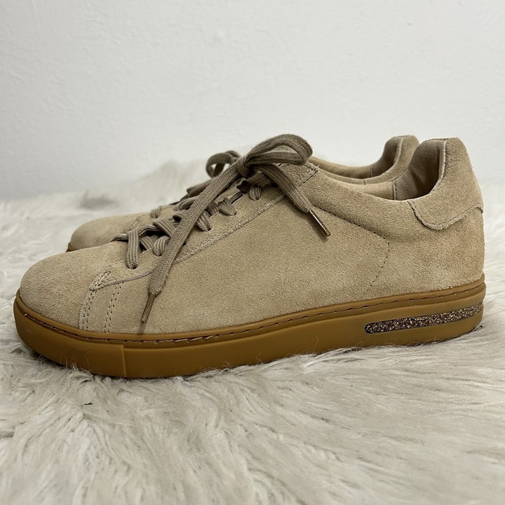 Birkenstock Bend Low Suede Leather Sneaker Sandcastle Beige Size 40 EU W9 M7 US