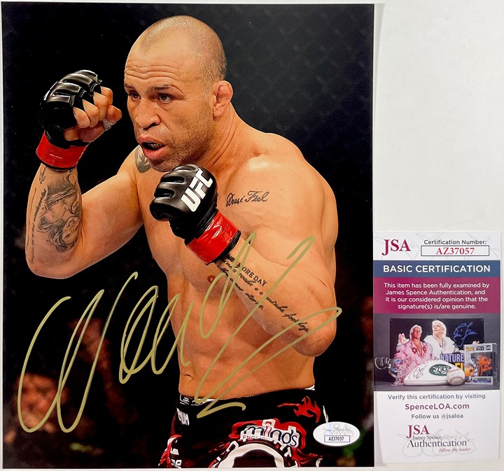 UFC HOF Wanderlei Silva Signed 8x10 Photo A Autograph MMA JSA COA