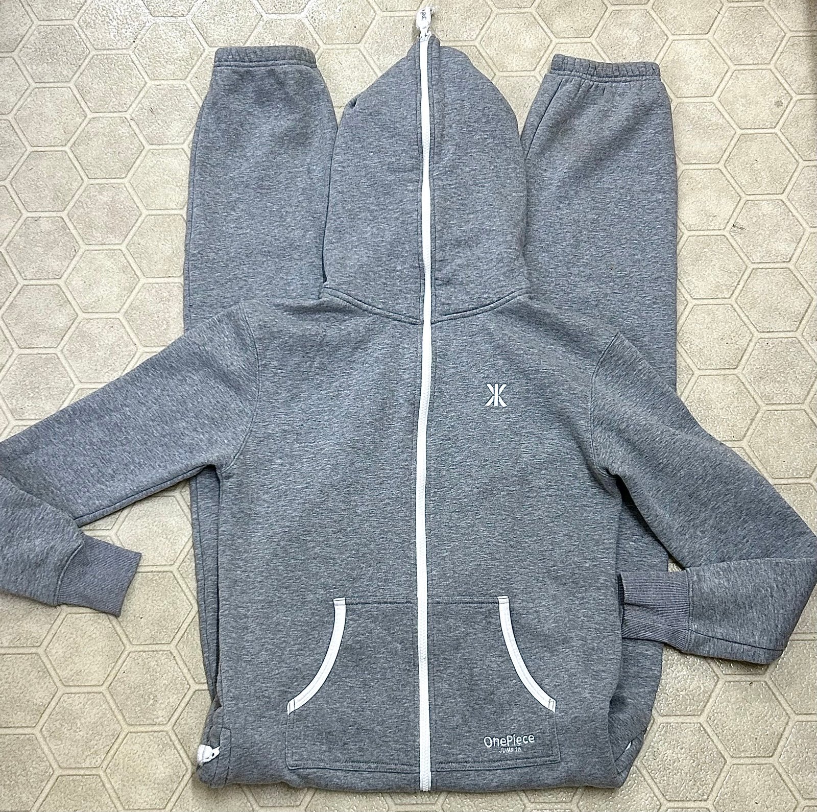 Adult Unisex Small Grey Original Norwegian ONE PIECE 2.0 Sweatsuit Romper