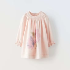 ZARA kids girls DRESS WITH FLORAL PRINT 2-3 years