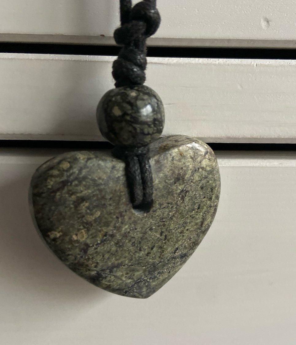 Vintage Stone Heart necklace