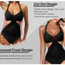 Sexy teal One piece ruched swimsuit with tummy control ruching