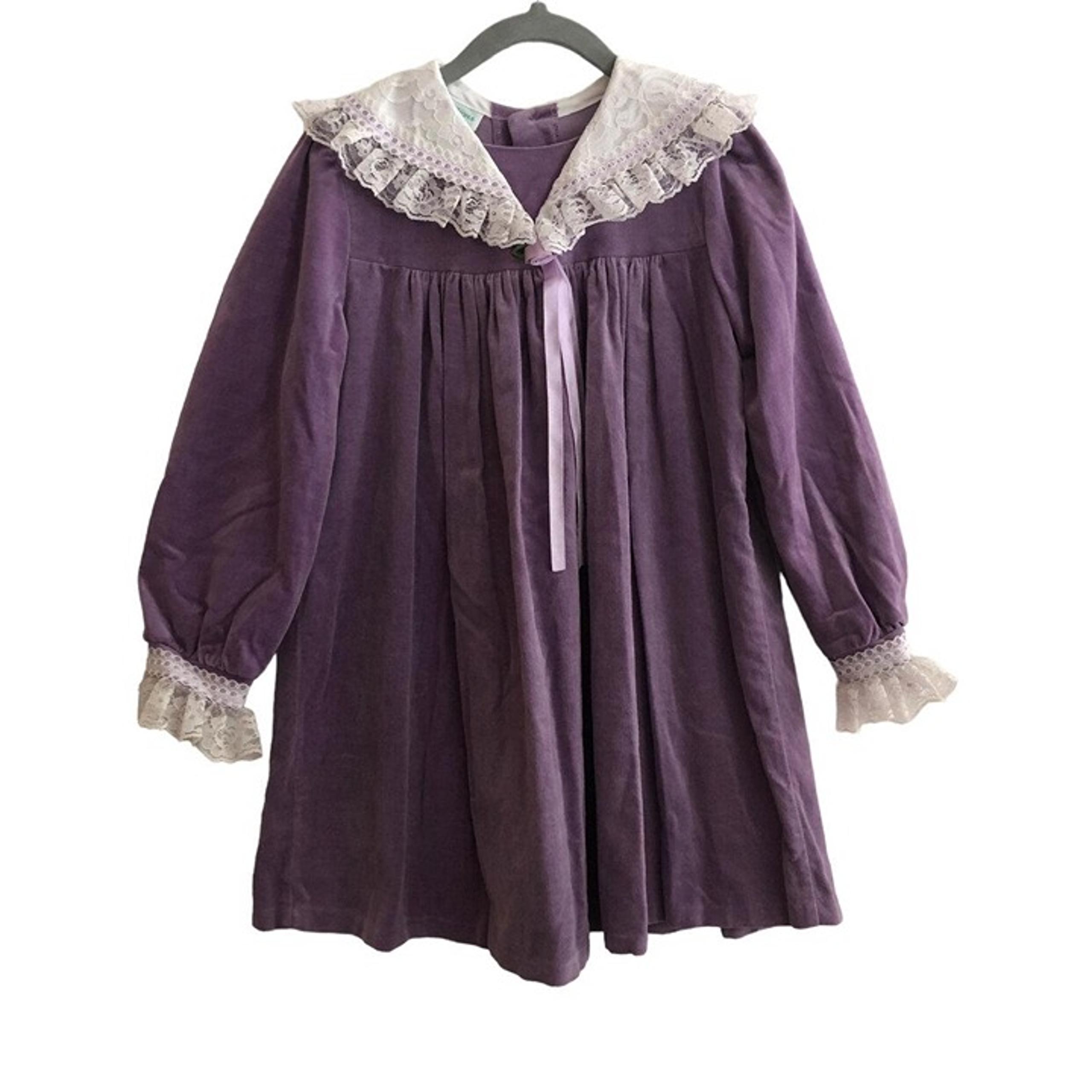 Vintage Rare Editions Purple Velvet Dress