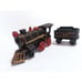 Antique Cast Iron Toy Train Steam Locomotive #50 Engine and Coal Car