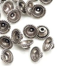 Bali sterling silver bead caps. Sv35