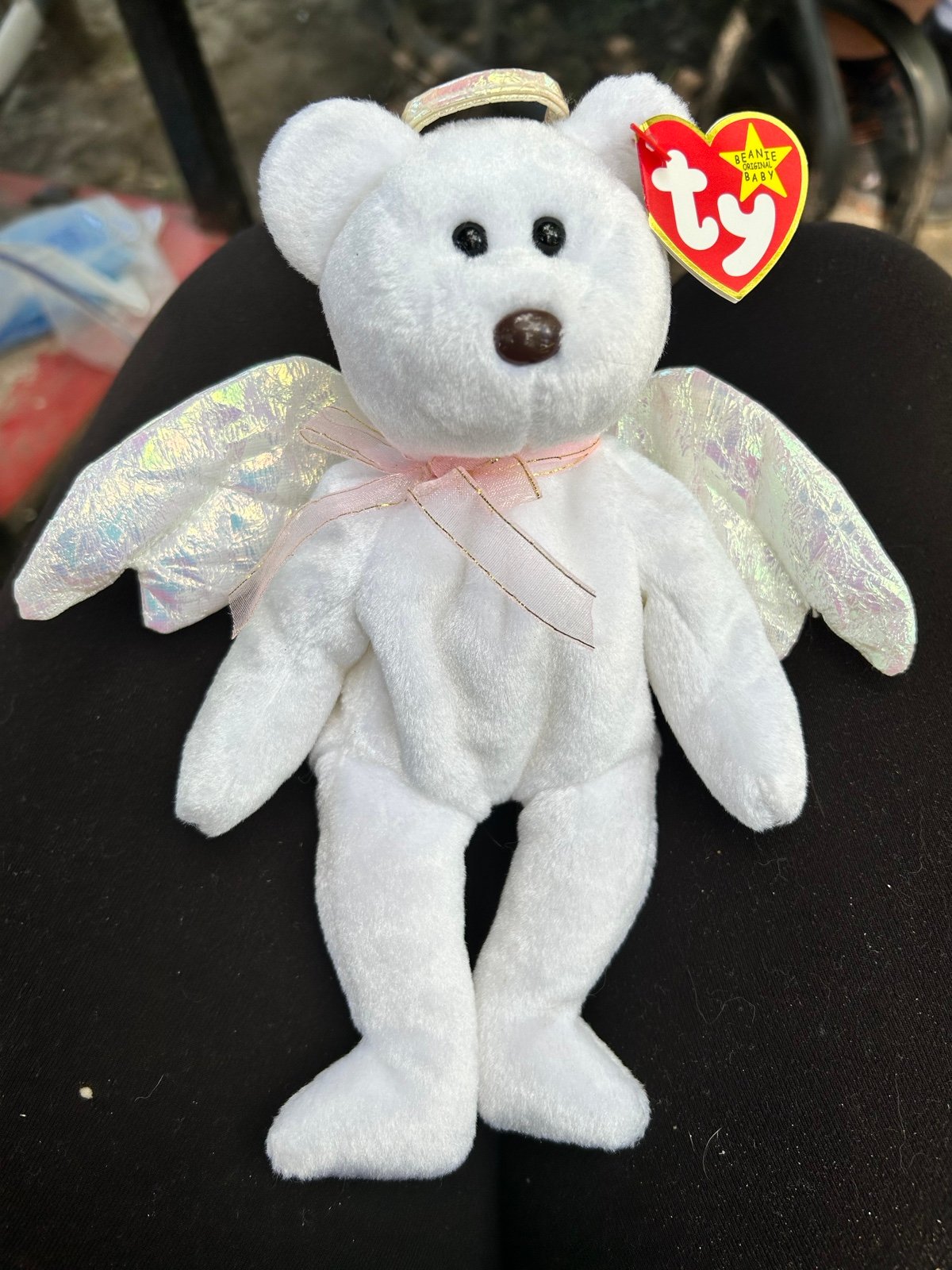 Beanie Baby “HALO” Angel bear and Peace bear