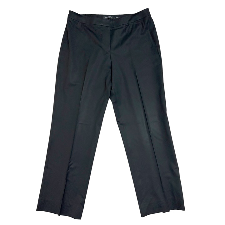 Lafayette 148 New York Women’s Barrow Virgin Wool Pants Black Straight Size 14