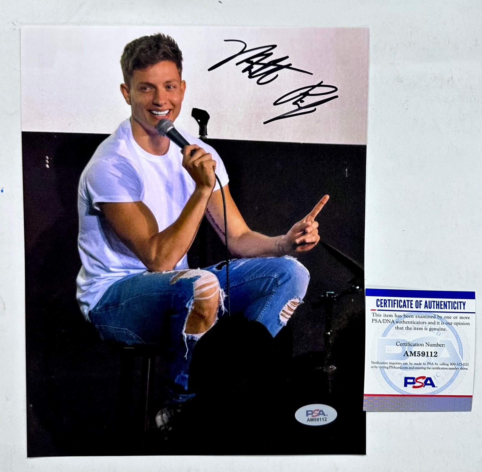 Stand Up Comedian Matt Rife Signed Glossy 8x10 Photo With PSA COA Wild N Out