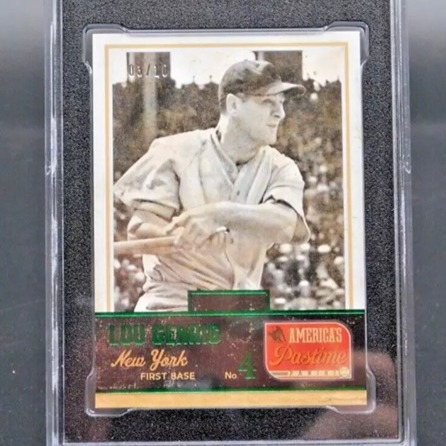 Lou Gehrig 2013 Panini America's Pastime #165 Green 3/10 SGC 9.5 Pop 1 No Higher
