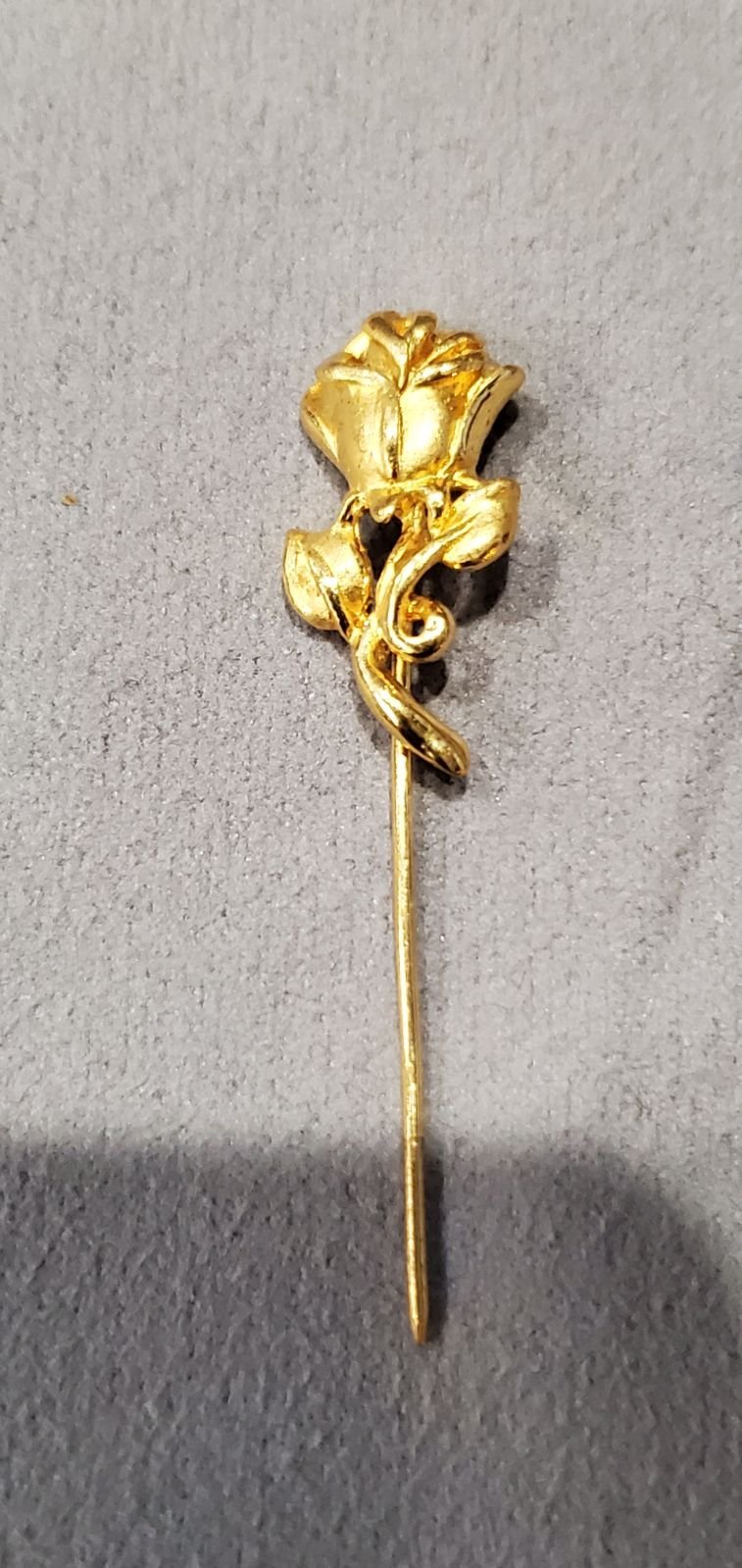 24kt Lambert Cheng Rose stick pin