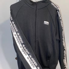 Black and White Adidas Zip Up Jacket