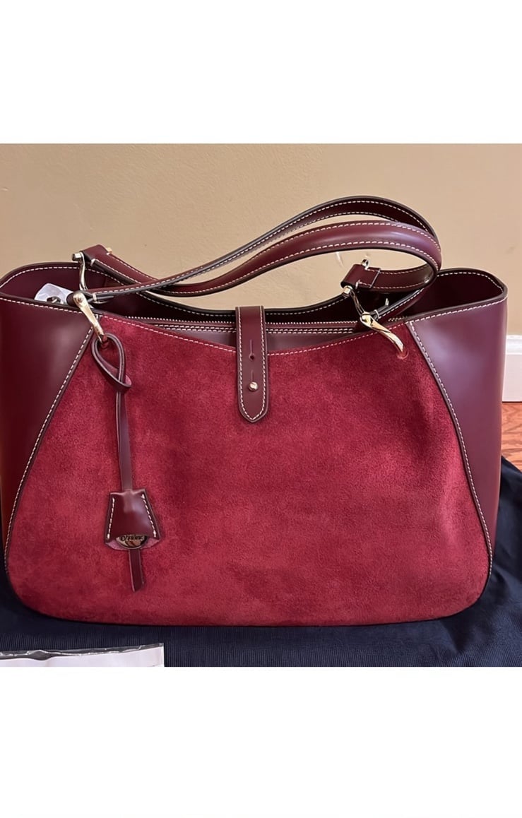 STUNNING Dooney & Bourke Camilla Bordeaux Tote. GORGEOUS ITALIAN LEATHER.