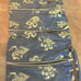 Vintage Asian Silk Travel Jewelry Roll Zipper Compartments Pouch Blue and Gold