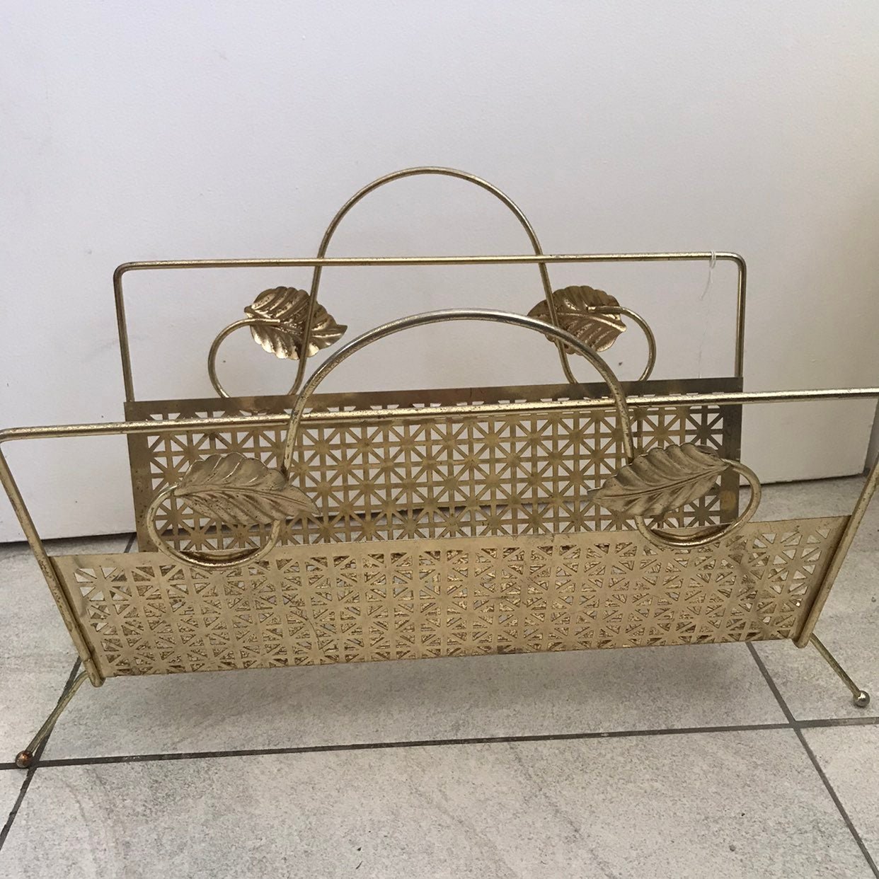 Vintage Magazine Rack Holder Stand