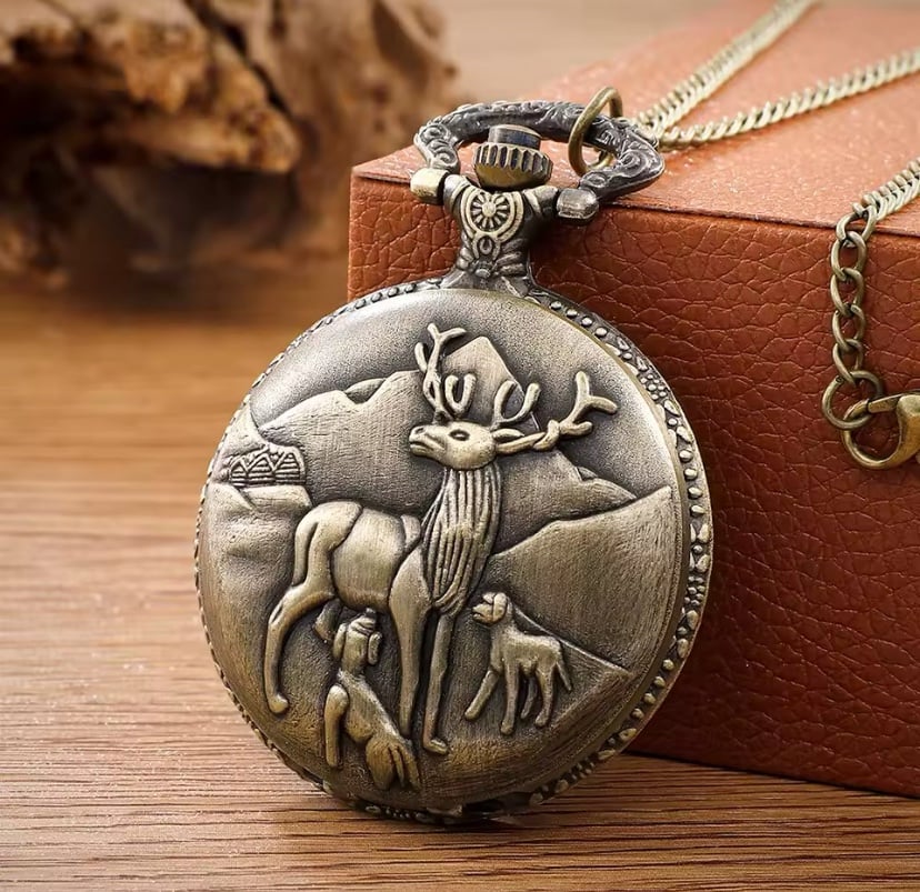Classic Vintage Carved Pocket Watch