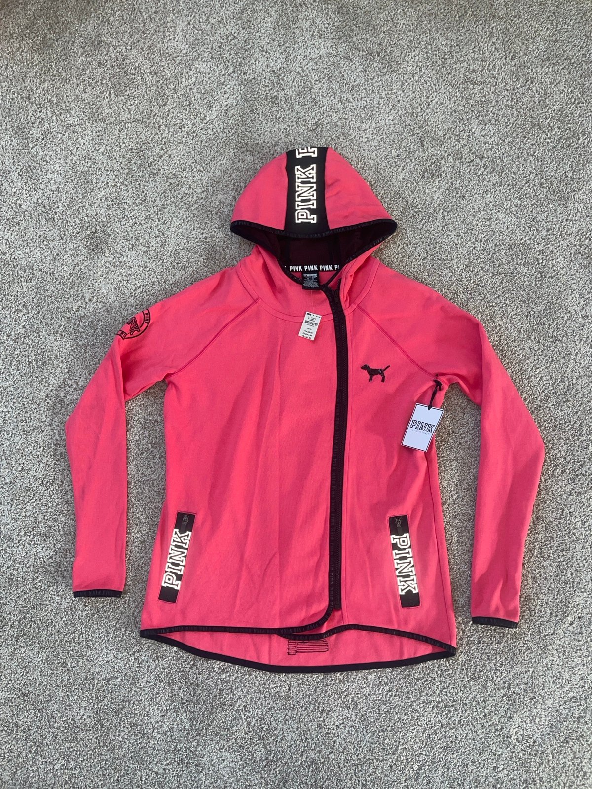 NWT RARE Victoria’s Secret PINK Fashion Show Exclusive Sequined Hooded Jacket XS