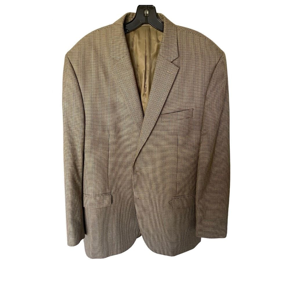 Ralph Lauren Mens Beige/brown Wool Classic Fit Sport Coat Blazer Jacket SIZE 44R
