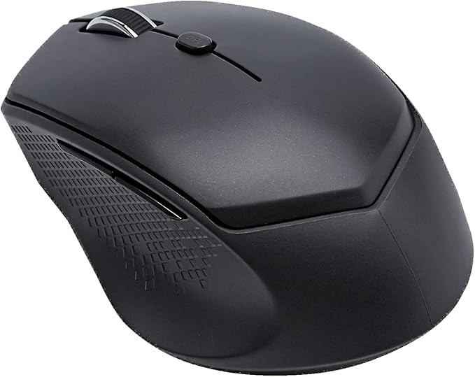 Amazon Basics 6-Button Ergonomic 2.4GHz Wireless Mouse with mechanical fast scro