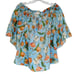 Hale Bob off-the shoulder cotton voile Orchid Top, estimate size Large