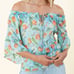 Hale Bob off-the shoulder cotton voile Orchid Top, estimate size Large