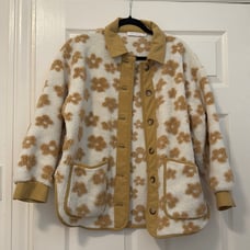 All in Favor Floral Sherpa Coat