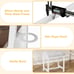Vanity Desk with Mirror and Lights, Makeup Vanity with Storage Shelf & 2 Drawers