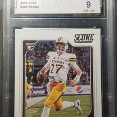 Josh Allen Rookie Mint 9 2018 Score #350 SP GMA GRADED Panini Buffalo Bills