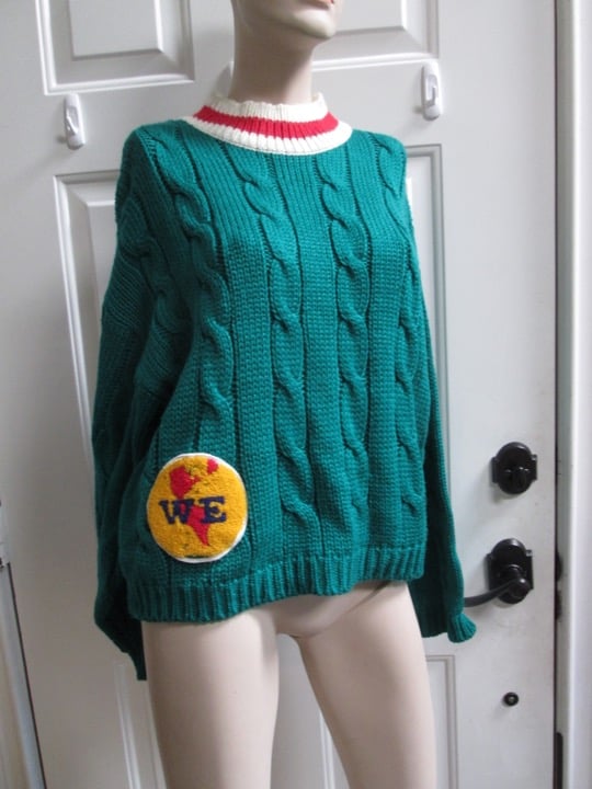VTG BRAVO Hunter green KNIT sweater Sz L