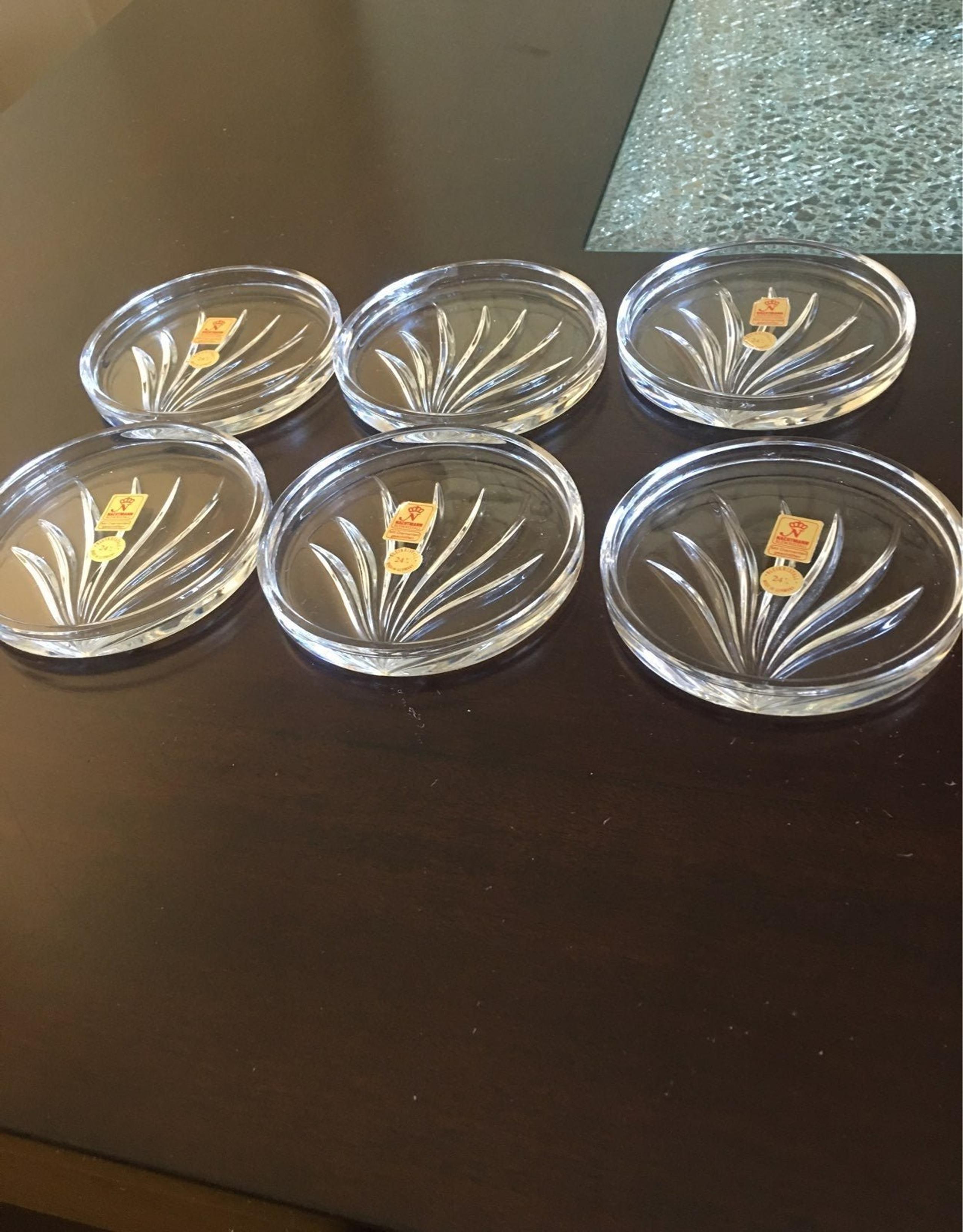 Crystal clear  6 pc glass spoon holder