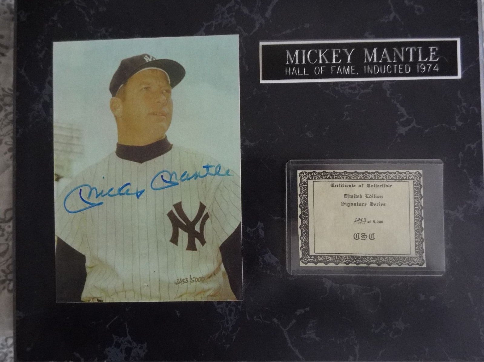 mickey mantle autograph