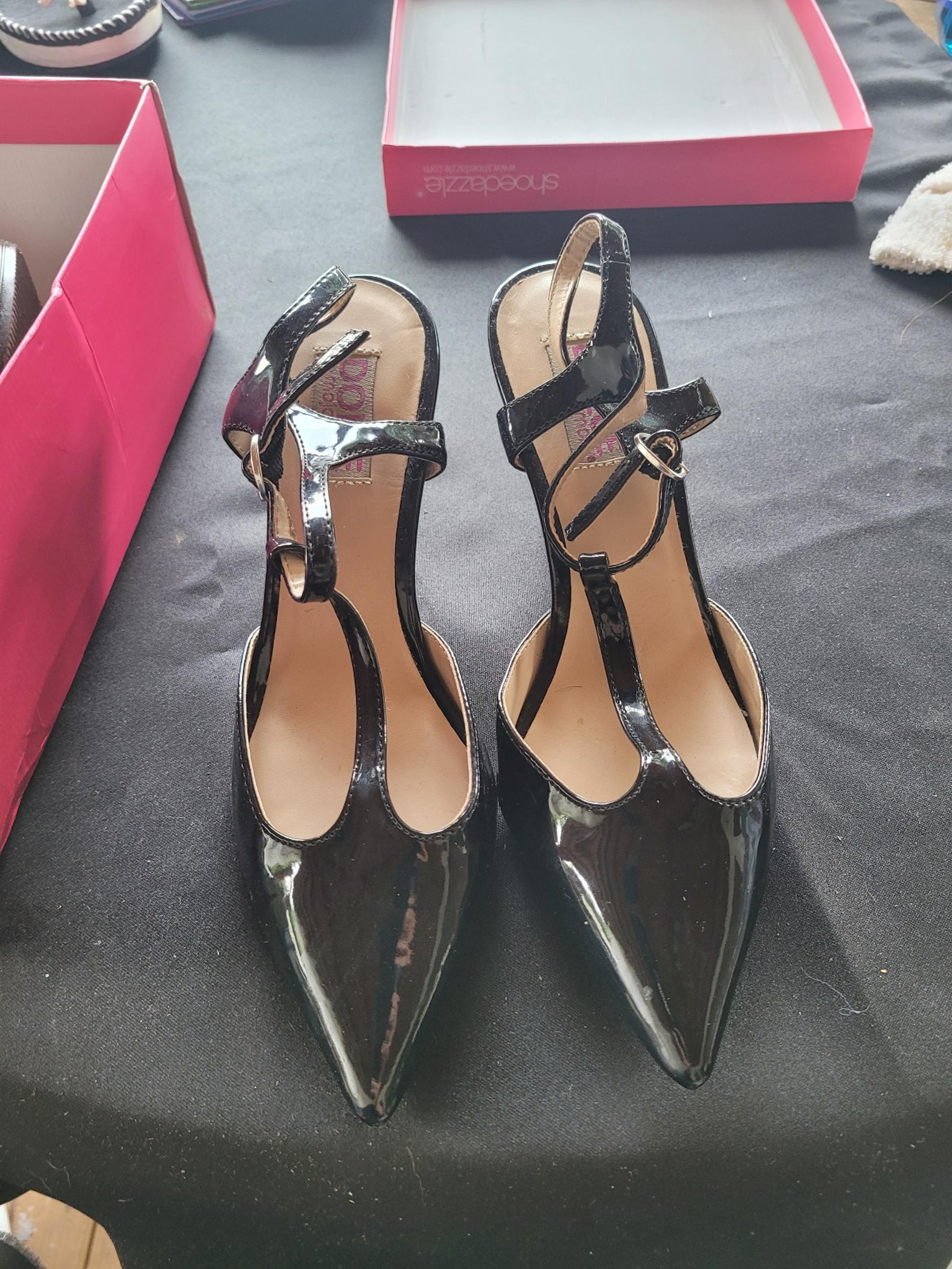Dolce by Mojo Moxy Women's Constance Black Faux Patent Leather Pumps Size 8